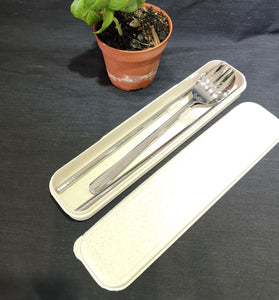 Stainless Steel Cutlery Set (Silver) Big Wheat Case