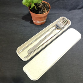 Stainless Steel Cutlery Set (Silver) Big Wheat Case
