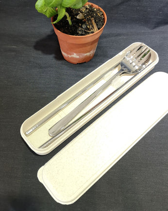 Stainless Steel Cutlery Set (Silver) Big Wheat Case