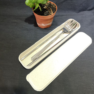 Stainless Steel Cutlery Set (Silver) Big Wheat Case