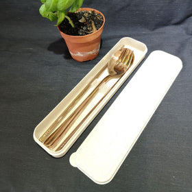 Stainless Steel Cutlery Set (Bronze) Big Wheat Case
